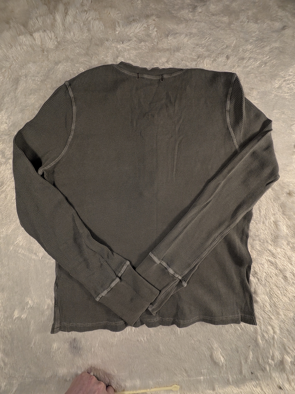 Women's Long Sleeve Thermal Crew Neck Shirt XL - Olive Green